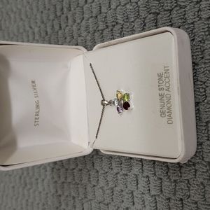 Multi-gemstone Sterling Silver Necklace